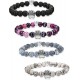 4Pcs Natural Stone Bead Bracelet For Girls Women Lucky Healing Bracelet (paw+heart) 4Pcs Natural Stone Bead Bracelet For Girls Women Lucky Healing Bracelet (paw+heart)
